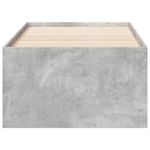 Casa si Gradina - Mobilier - Paturi si accesorii - Paturi - Cadru pat de zi cu sertare gri beton 90x200 cm lemn prelucrat - Infinity.ro