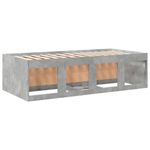 Casa si Gradina - Mobilier - Paturi si accesorii - Paturi - Cadru pat de zi cu sertare gri beton 90x200 cm lemn prelucrat - Infinity.ro