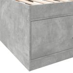 Casa si Gradina - Mobilier - Paturi si accesorii - Paturi - Cadru pat de zi cu sertare gri beton 90x200 cm lemn prelucrat - Infinity.ro