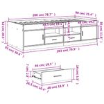 Casa si Gradina - Mobilier - Paturi si accesorii - Paturi - Cadru pat de zi cu sertare gri beton 90x200 cm lemn prelucrat - Infinity.ro