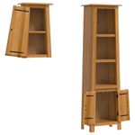 Casa si Gradina - Mobilier - Seturi de mobilier - Seturi baie - Set mobilier de baie, 2 piese, lemn masiv de pin, model dulap înalt + dulap de perete - Infinity.ro