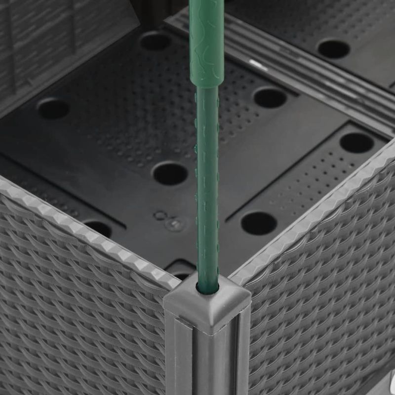 Casa si Gradina - Gradinarit si plante - Plante si ghivece - Ghivece si suporturi - Jardiniera de gradina cu spalier gri deschis 160x120x142,5cm PP - Infinity.ro