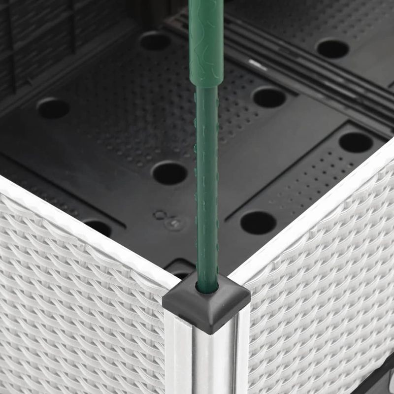 Casa si Gradina - Gradinarit si plante - Plante si ghivece - Ghivece si suporturi - Jardiniera de gradina cu spalier, alb, 120x40x142,5 cm PP - Infinity.ro