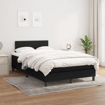 Casa si Gradina - Mobilier - Paturi si accesorii - Paturi - Pat box spring cu saltea, negru, 120x190 cm, catifea - Infinity.ro