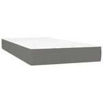 Casa si Gradina - Mobilier - Paturi si accesorii - Paturi - Pat box spring cu saltea, gri inchis, 120x190 cm, textil - Infinity.ro