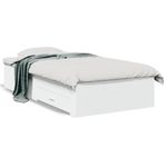 Casa si Gradina - Mobilier - Paturi si accesorii - Paturi - Cadru de pat cu sertare, alb, 100x200 cm, lemn prelucrat - Infinity.ro
