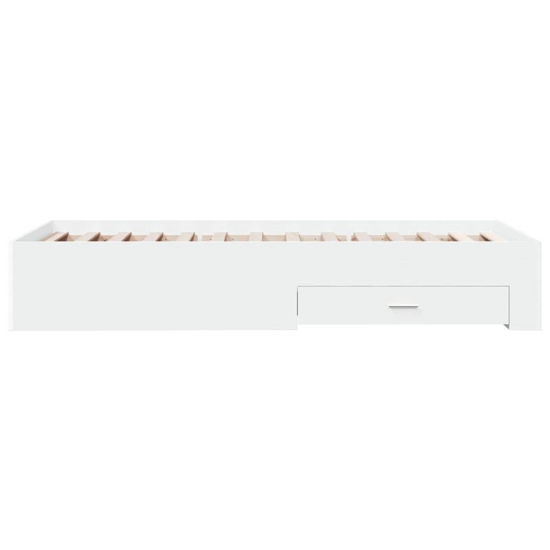 Casa si Gradina - Mobilier - Paturi si accesorii - Paturi - Cadru de pat cu sertare, alb, 100x200 cm, lemn prelucrat - Infinity.ro