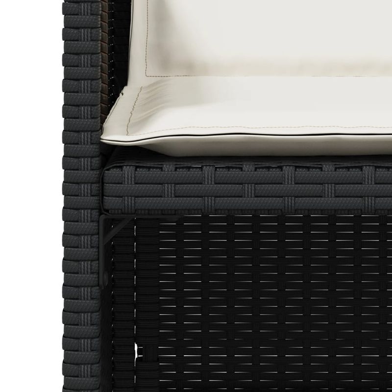 Casa si Gradina - Gradina si terasa - Mobilier exterior - Scaune si sezlonguri gradina - Scaune de gradina cu perne, 4 buc., negru, poliratan - Infinity.ro