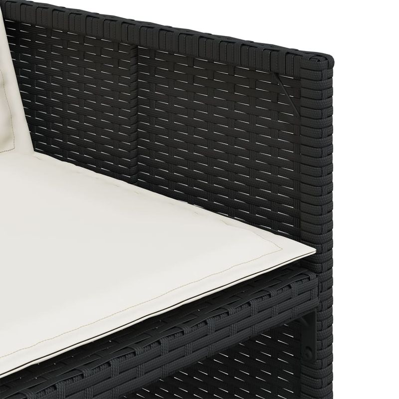 Casa si Gradina - Gradina si terasa - Mobilier exterior - Scaune si sezlonguri gradina - Scaune de gradina cu perne, 4 buc., negru, poliratan - Infinity.ro
