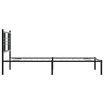 Casa si Gradina - Mobilier - Paturi si accesorii - Paturi - Cadru pat metalic cu tablie, negru, 90x200 cm - Infinity.ro