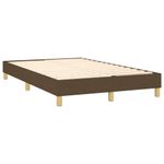 Casa si Gradina - Mobilier - Paturi si accesorii - Paturi - Pat cu arcuri, saltea si LED, maro inchis, 120x190 cm, textil - Infinity.ro