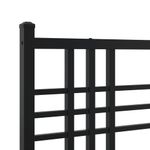 Casa si Gradina - Mobilier - Paturi si accesorii - Paturi - Cadru pat metalic cu tablie, negru, 90x200 cm - Infinity.ro