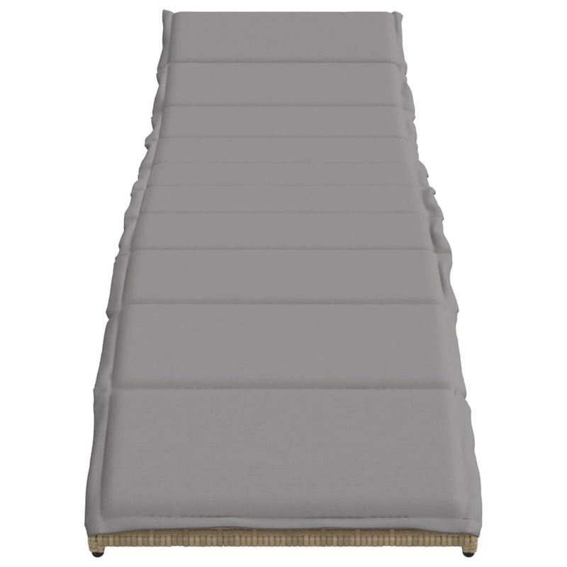 Casa si Gradina - Gradina si terasa - Mobilier exterior - Scaune si sezlonguri gradina - Sezlonguri de plaja cu masa, 2 buc., bej, poliratan - Infinity.ro