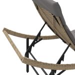 Casa si Gradina - Gradina si terasa - Mobilier exterior - Scaune si sezlonguri gradina - Sezlonguri de plaja cu masa, 2 buc., bej, poliratan - Infinity.ro