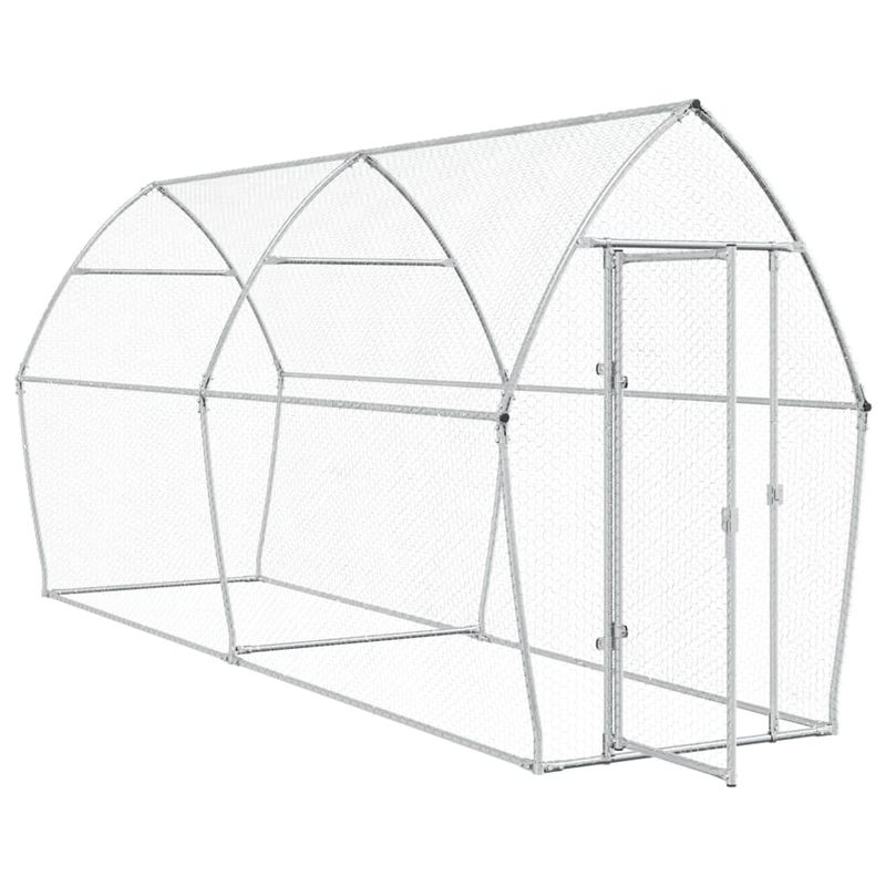 Petshop - Accesorii petshop - Culcusuri si custi - Custi interior si exterior - Cotet pentru pasari, gri, 400x105x182 cm, otel galvanizat - Infinity.ro