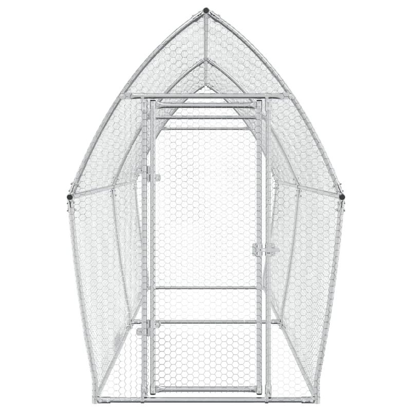 Petshop - Accesorii petshop - Culcusuri si custi - Custi interior si exterior - Cotet pentru pasari, gri, 400x105x182 cm, otel galvanizat - Infinity.ro