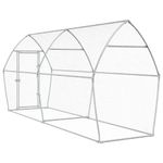 Petshop - Accesorii petshop - Culcusuri si custi - Custi interior si exterior - Cotet pentru pasari, gri, 400x105x182 cm, otel galvanizat - Infinity.ro