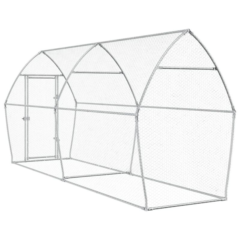 Petshop - Accesorii petshop - Culcusuri si custi - Custi interior si exterior - Cotet pentru pasari, gri, 400x105x182 cm, otel galvanizat - Infinity.ro