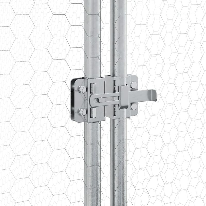 Petshop - Accesorii petshop - Culcusuri si custi - Custi interior si exterior - Cotet pentru pasari, gri, 400x105x182 cm, otel galvanizat - Infinity.ro