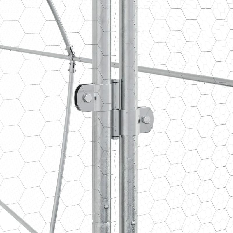 Petshop - Accesorii petshop - Culcusuri si custi - Custi interior si exterior - Cotet pentru pasari, gri, 400x105x182 cm, otel galvanizat - Infinity.ro