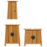 Casa si Gradina - Mobilier - Seturi de mobilier - Seturi baie - Set mobilier de baie, 3 piese, lemn masiv de pin, model dulap chiuvetă + dulap lateral + dulap de perete - Infinity.ro