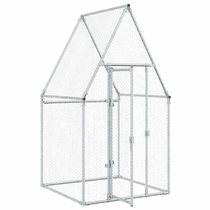 Petshop - Accesorii petshop - Culcusuri si custi - Custi interior si exterior - Cotet pentru pasari, gri, 100x100x190 cm, otel galvanizat - Infinity.ro
