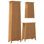 Casa si Gradina - Mobilier - Seturi de mobilier - Seturi baie - Set mobilier de baie, 3 piese, lemn masiv de pin, model dulap înalt + dulap lateral + dulap de perete - Infinity.ro