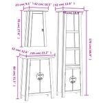 Casa si Gradina - Mobilier - Seturi de mobilier - Seturi baie - Set mobilier de baie, 3 piese, lemn masiv de pin, model dulap înalt + dulap lateral + dulap de perete - Infinity.ro