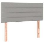 Casa si Gradina - Mobilier - Paturi si accesorii - Paturi - Pat box spring cu saltea, gri deschis, 120x190 cm, textil - Infinity.ro