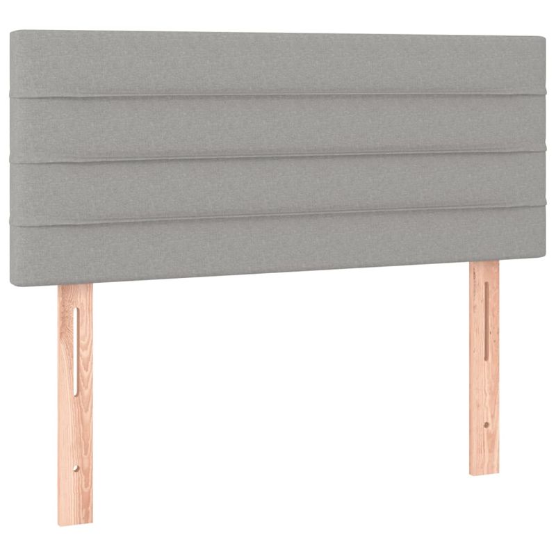 Casa si Gradina - Mobilier - Paturi si accesorii - Paturi - Pat box spring cu saltea, gri deschis, 120x190 cm, textil - Infinity.ro
