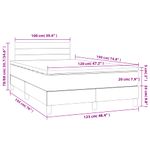 Casa si Gradina - Mobilier - Paturi si accesorii - Paturi - Pat box spring cu saltea, gri deschis, 120x190 cm, textil - Infinity.ro