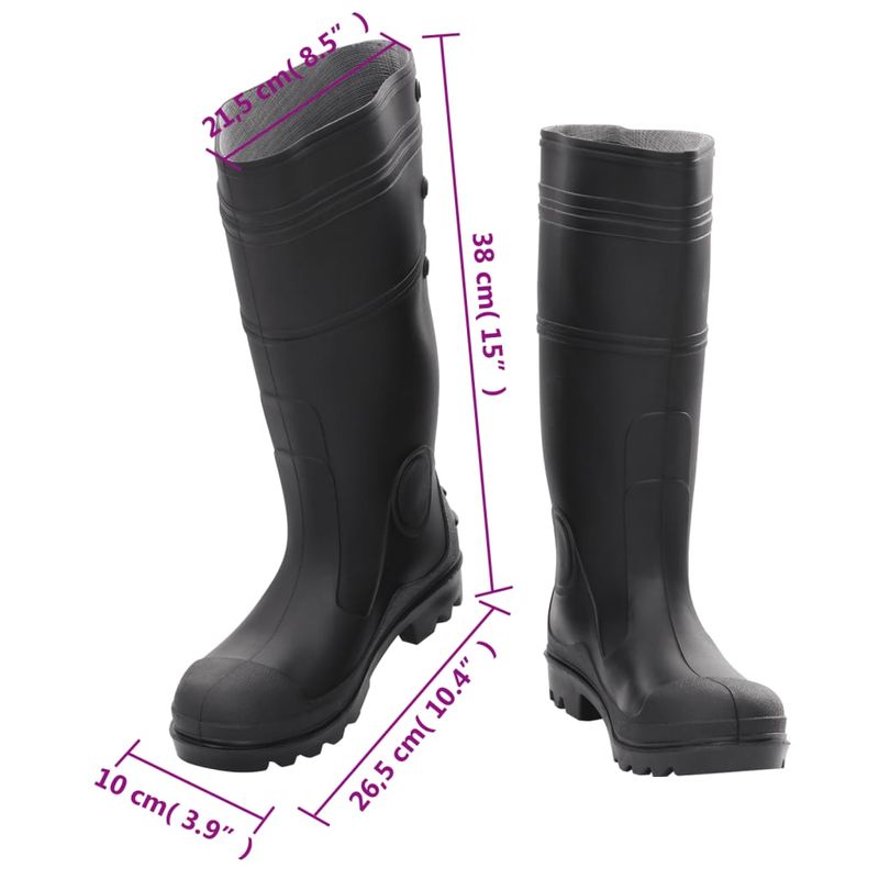 Sport si Outdoor - Echipament Sportiv - Incaltaminte sport - Ghete si bocanci - Cizme de ploaie, negru, PVC, marime 39 - Infinity.ro