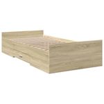 Casa si Gradina - Mobilier - Paturi si accesorii - Paturi - Cadru de pat cu sertare stejar sonoma 90x200 cm lemn prelucrat - Infinity.ro