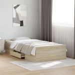 Casa si Gradina - Mobilier - Paturi si accesorii - Paturi - Cadru de pat cu sertare stejar sonoma 90x200 cm lemn prelucrat - Infinity.ro