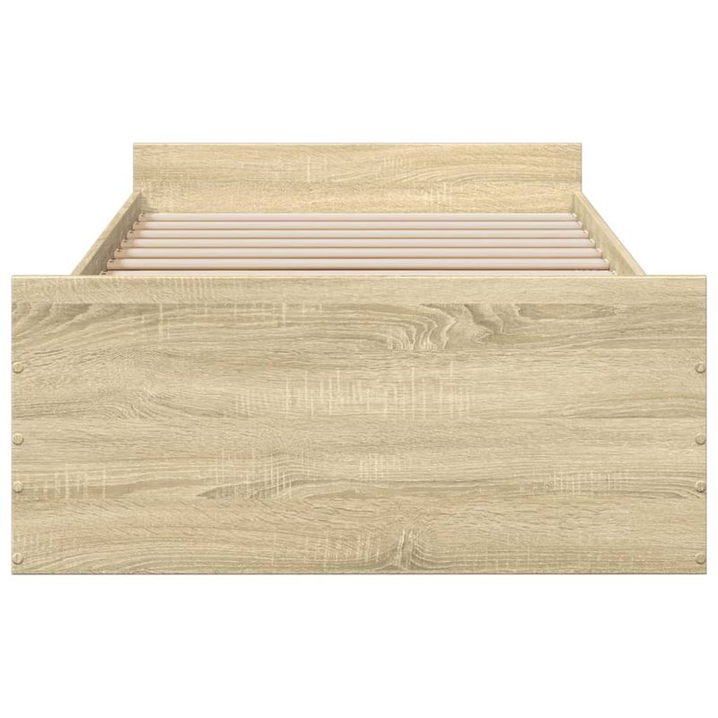 Casa si Gradina - Mobilier - Paturi si accesorii - Paturi - Cadru de pat cu sertare stejar sonoma 90x200 cm lemn prelucrat - Infinity.ro