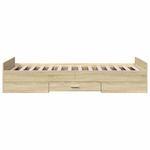 Casa si Gradina - Mobilier - Paturi si accesorii - Paturi - Cadru de pat cu sertare stejar sonoma 90x200 cm lemn prelucrat - Infinity.ro