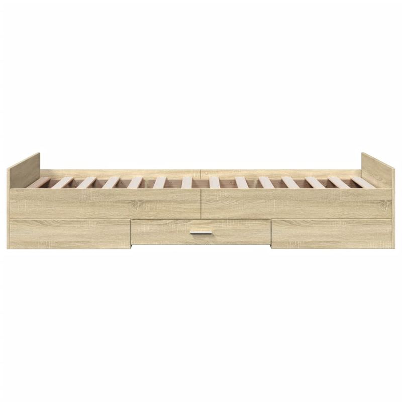 Casa si Gradina - Mobilier - Paturi si accesorii - Paturi - Cadru de pat cu sertare stejar sonoma 90x200 cm lemn prelucrat - Infinity.ro
