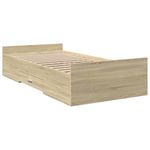 Casa si Gradina - Mobilier - Paturi si accesorii - Paturi - Cadru de pat cu sertare stejar sonoma 90x200 cm lemn prelucrat - Infinity.ro