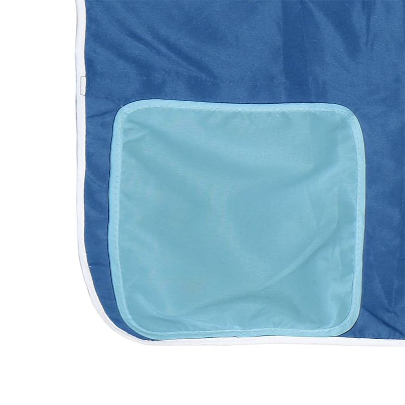 Casa si Gradina - Mobilier - Paturi si accesorii - Paturi - Pat etajat de copii cu perdele, bla, 90x190 cm, lemn masiv pin - Infinity.ro