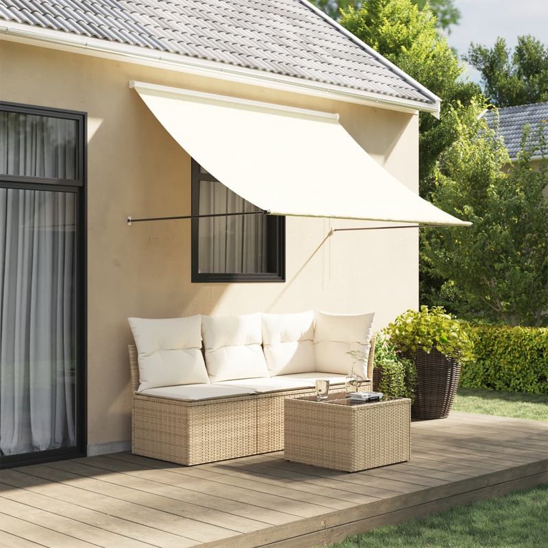 Casa si Gradina - Gradina si terasa - Umbrele si pavilioane - Umbrele - Copertina retractabila, crem, 200x150 cm, tesatura si otel - Infinity.ro
