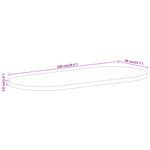 Casa si Gradina - Constructii - Lemn constructii - Placi lemn - Blat de masa oval, 100x40x3,8 cm, lemn masiv de mango (finisaj stejar) - Infinity.ro