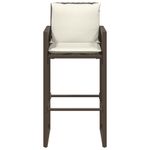 Casa si Gradina - Gradina si terasa - Mobilier exterior - Scaune si sezlonguri gradina - Scaune de bar cu perne, 2 buc., maro, poliratan - Infinity.ro