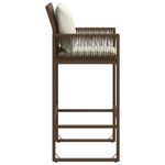 Casa si Gradina - Gradina si terasa - Mobilier exterior - Scaune si sezlonguri gradina - Scaune de bar cu perne, 2 buc., maro, poliratan - Infinity.ro