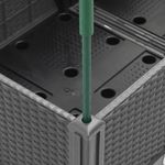 Casa si Gradina - Gradinarit si plante - Plante si ghivece - Ghivece si suporturi - Jardiniera de gradina cu spalier, gri deschis 80x40x142,5 cm PP - Infinity.ro