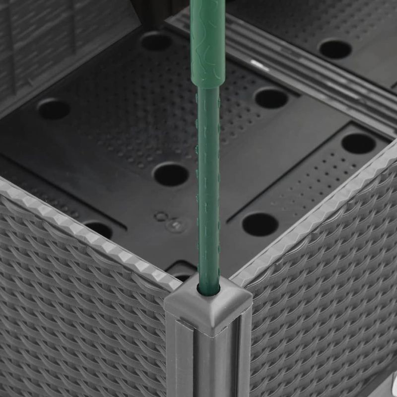 Casa si Gradina - Gradinarit si plante - Plante si ghivece - Ghivece si suporturi - Jardiniera de gradina cu spalier, gri deschis 80x40x142,5 cm PP - Infinity.ro