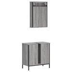 Casa si Gradina - Mobilier - Seturi de mobilier - Seturi baie - Set mobilier de baie, 2 piese, gri sonoma, lemn prelucrat - Infinity.ro