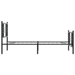 Casa si Gradina - Mobilier - Paturi si accesorii - Paturi - Cadru pat metalic cu tablii de cap/picioare, negru, 100x190 cm - Infinity.ro