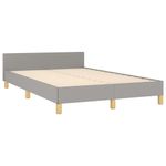Casa si Gradina - Mobilier - Paturi si accesorii - Paturi - Cadru de pat cu tablie, gri deschis, 120x190cm, material textil - Infinity.ro