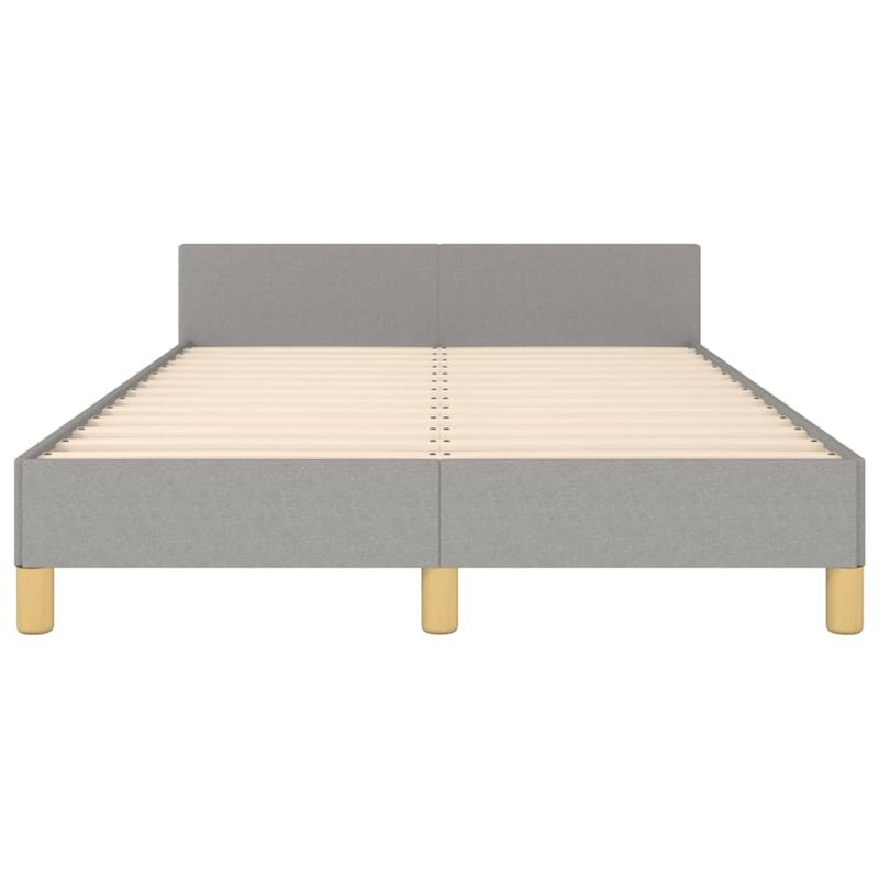 Casa si Gradina - Mobilier - Paturi si accesorii - Paturi - Cadru de pat cu tablie, gri deschis, 120x190cm, material textil - Infinity.ro