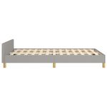 Casa si Gradina - Mobilier - Paturi si accesorii - Paturi - Cadru de pat cu tablie, gri deschis, 120x190cm, material textil - Infinity.ro
